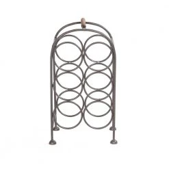 Industrial 6-Bottle Storage Gunmetal Gray Wine Rack Holder with Arched Iron Frame by The Urban Port -The Urban Port Sales the urban port wine racks upt 266372 c3 1000