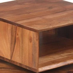 18 in. W Walnut Brown Rectangle Wooden Side Table with Rotatable Cubby and 1-Drawer by The Urban Port -The Urban Port Sales walnut brown the urban port end side tables upt 242828 1f 1000