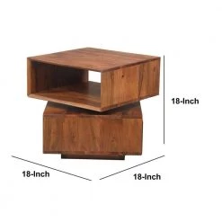 18 in. W Walnut Brown Rectangle Wooden Side Table with Rotatable Cubby and 1-Drawer by The Urban Port -The Urban Port Sales walnut brown the urban port end side tables upt 242828 44 1000