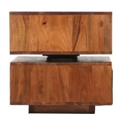 18 in. W Walnut Brown Rectangle Wooden Side Table with Rotatable Cubby and 1-Drawer by The Urban Port -The Urban Port Sales walnut brown the urban port end side tables upt 242828 4f 1000