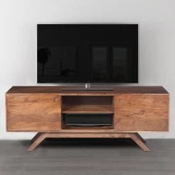 17 in. Walnut and Brown Wood TV Stand Fits TVs Up to 62 in. with Storage Doors by The Urban Port -The Urban Port Sales walnut brown the urban port tv stands upt 182998 31 1000