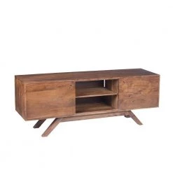 17 in. Walnut and Brown Wood TV Stand Fits TVs Up to 62 in. with Storage Doors by The Urban Port -The Urban Port Sales walnut brown the urban port tv stands upt 182998 4f 1000