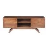 17 in. Walnut and Brown Wood TV Stand Fits TVs Up to 62 in. with Storage Doors by The Urban Port