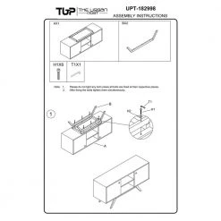 17 in. Walnut and Brown Wood TV Stand Fits TVs Up to 62 in. with Storage Doors by The Urban Port -The Urban Port Sales walnut brown the urban port tv stands upt 182998 d4 1000