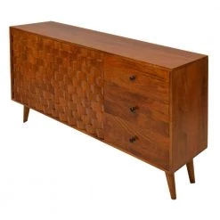 13 in. Walnut Brown Wooden Honeycomb Design TV Console with 3-Drawers and 2-Door by The Urban Port -The Urban Port Sales walnut brown the urban port tv stands upt 242956 c3 1000