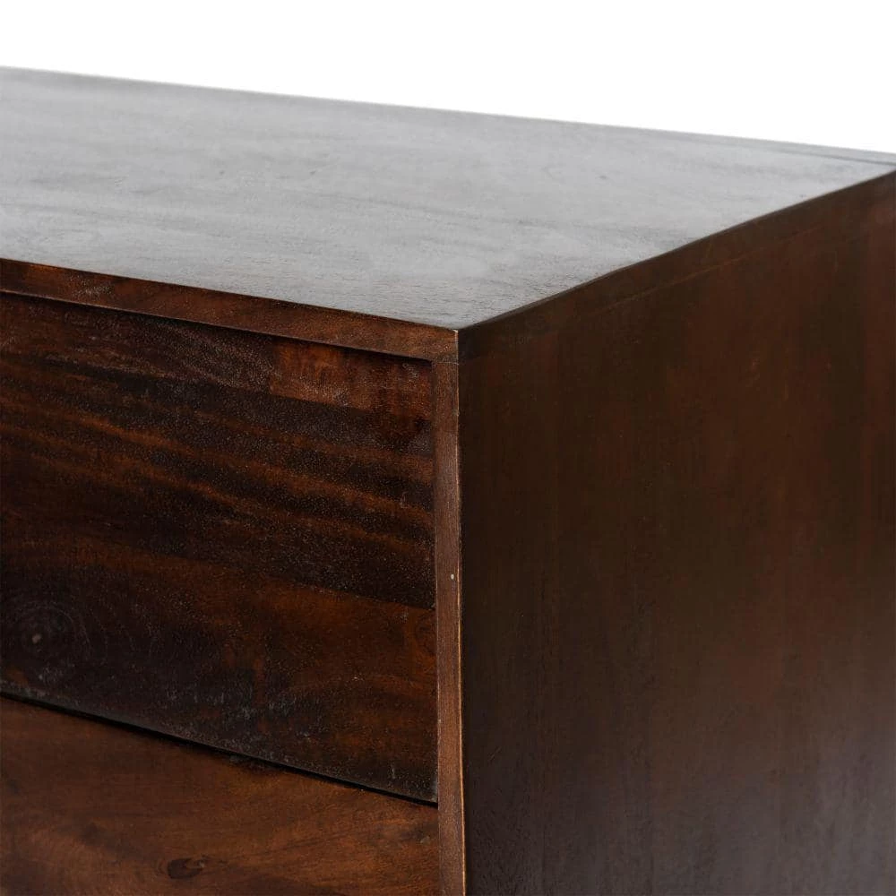 17.7 in. Walnut Brown TV Cabinet with 4 Drawers Fits TV's up to 60 in. and Wooden Frame by The Urban Port 7 17.7 in. Walnut Brown TV Cabinet with 4 Drawers Fits TV's up to 60 in. and Wooden Frame by The Urban Port - Image 7