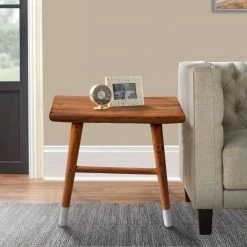 20 in. Warm Brown Rectangular Acacia Wooden Side Table with Angled Legs by The Urban Port -The Urban Port Sales warm brown the urban port end side tables upt 272015 31 1000