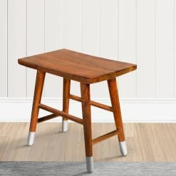 20 in. Warm Brown Rectangular Acacia Wooden Side Table with Angled Legs by The Urban Port -The Urban Port Sales warm brown the urban port end side tables upt 272015 76 1000