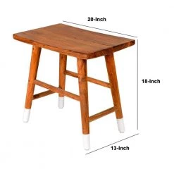 20 in. Warm Brown Rectangular Acacia Wooden Side Table with Angled Legs by The Urban Port -The Urban Port Sales warm brown the urban port end side tables upt 272015 fa 1000