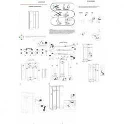 Modern White and Brown Wooden Closet Cabinet with Mirror Coat Hooks and Shelves by The Urban Port -The Urban Port Sales white and brown the urban port armoires wardrobes upt 272747 d4 1000