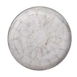 3-Piece 18 in. White/Brown Small Round Wood Coffee Table Set with Angled Tripod Base by The Urban Port -The Urban Port Sales white and brown the urban port coffee tables upt 209570 1f 1000