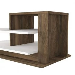 23.6 in. White and Brown Modern Rectangular Wooden Coffee Table with 3-Tier Stacked Design by The Urban Port -The Urban Port Sales white and brown the urban port coffee tables upt 272751 4f 1000