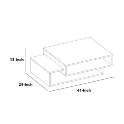 23.6 in. White and Brown Modern Wooden Rectangular Coffee Table with 3-Tier Storage by The Urban Port 14 23.6 in. White and Brown Modern Wooden Rectangular Coffee Table with 3-Tier Storage by The Urban Port -The Urban Port Sales white and brown the urban port coffee tables upt 272752 1f 1000