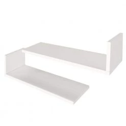 71.6 in. White Wood TV Console Entertainment Media Center with Storage 2 Floating Wall Shelves (3 Piece Set) by The Urban Port -The Urban Port Sales white and brown the urban port tv stands upt 272745 4f 1000