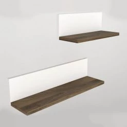 70.9 in. White and Brown Wooden Rectangular TV Console Entertainment Center with 2 Wall Shelves by The Urban Port -The Urban Port Sales white and brown the urban port tv stands upt 272755 1f 1000