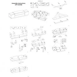63 In. White and Brown Wooden TV Console Entertainment Media Center with 4 Drop Down Doors by The Urban Port -The Urban Port Sales white and brown the urban port tv stands upt 272766 d4 1000