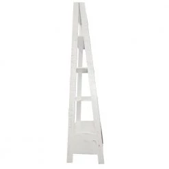 69 in. White Wood 4-shelf Ladder Bookcase with Open Back by The Urban Port -The Urban Port Sales white the urban port bookcases bookshelves upt 205750 c3 1000