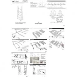 Iza 70.2 in. White Rubberwood 5 Tier Storage A Shaped Frame Ladder Bookshelf by The Urban Port -The Urban Port Sales white the urban port bookcases bookshelves upt 266386 1d 1000
