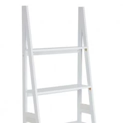 Iza 70.2 in. White Rubberwood 5 Tier Storage A Shaped Frame Ladder Bookshelf by The Urban Port -The Urban Port Sales white the urban port bookcases bookshelves upt 266386 1f 1000