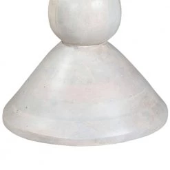 17 in. White Farmhouse End Table with Spool Shape Design and Wooden Body by The Urban Port -The Urban Port Sales white the urban port end side tables upt 263258 4f 1000