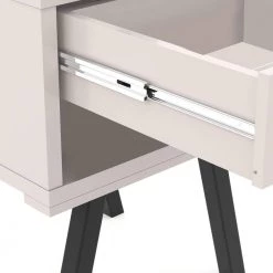 25 in. White Wooden End Side Table Nightstand with Drawer and Splayed Legs by The Urban Port -The Urban Port Sales white the urban port nightstands upt 225277 1f 1000